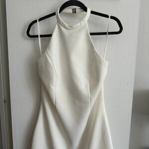 NWOT Halston Vic crepe Halterneck Mini Dress